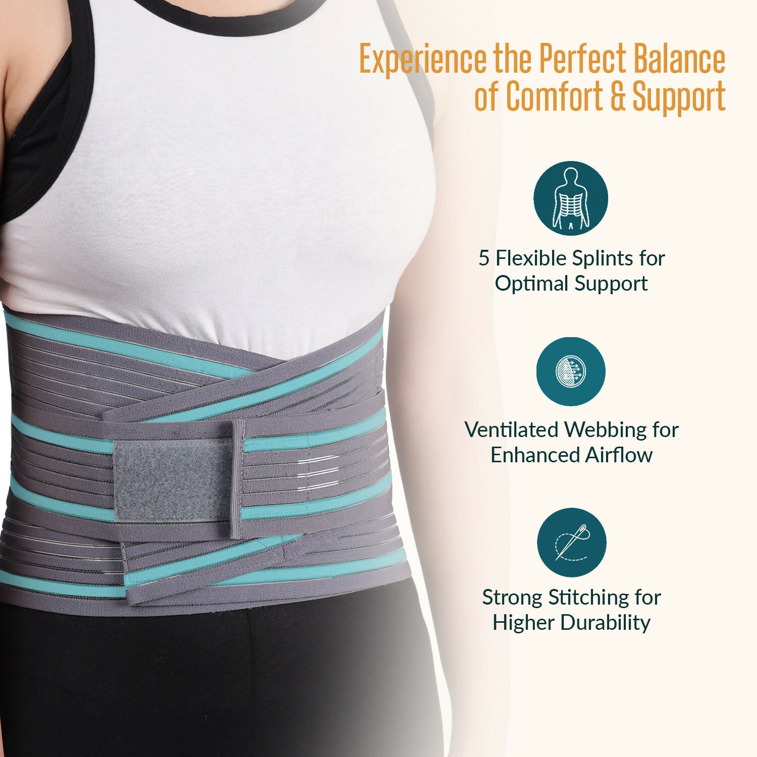 Orth-rem Back Support Brace For Men & Women Lower Back Pain Relief Belt