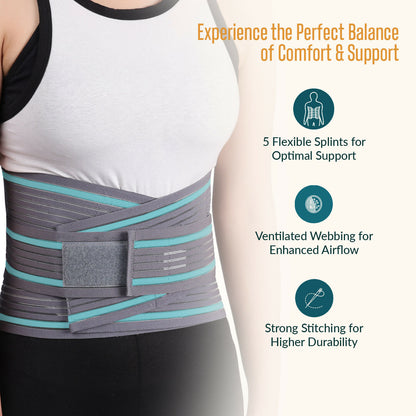 Orth-rem Back Support Brace For Men & Women Lower Back Pain Relief Belt - Distacart