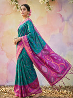 Thumbnail for Shree Shyam Fashion Sky Blue Soft Silk Saree - Distacart
