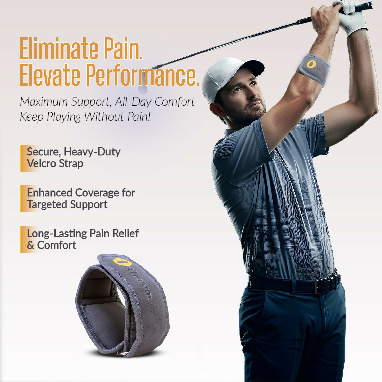 Orth-rem Tennis Elbow Support Brace Strap For Men & Women