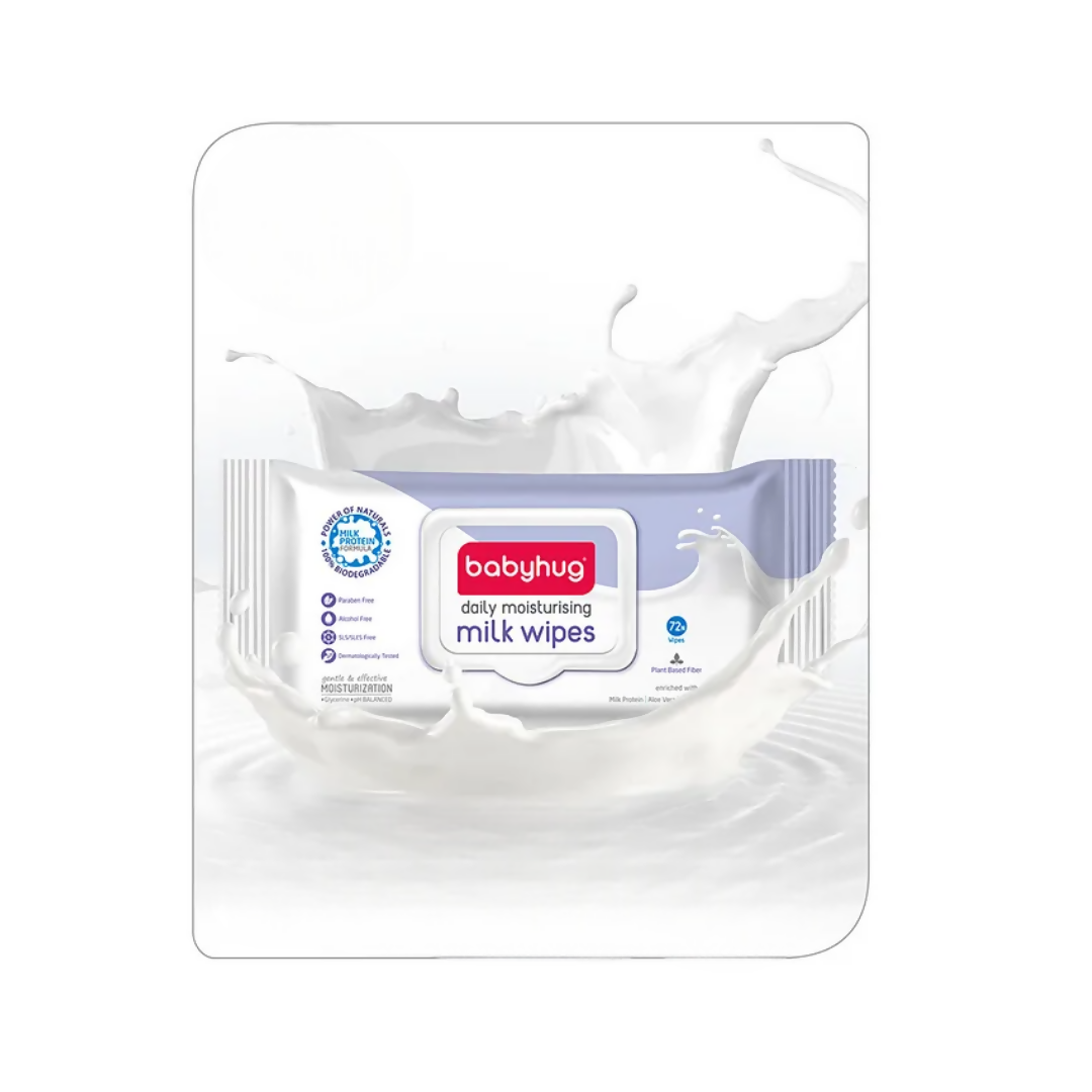 Babyhug Water Daily Moisturising Milk Baby Wet Wipes - Distacart