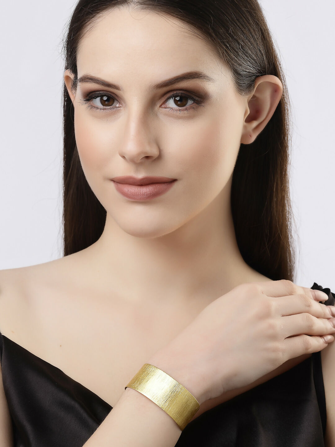NVR Women Gold-Plated Western Cuff Bracelet - Distacart