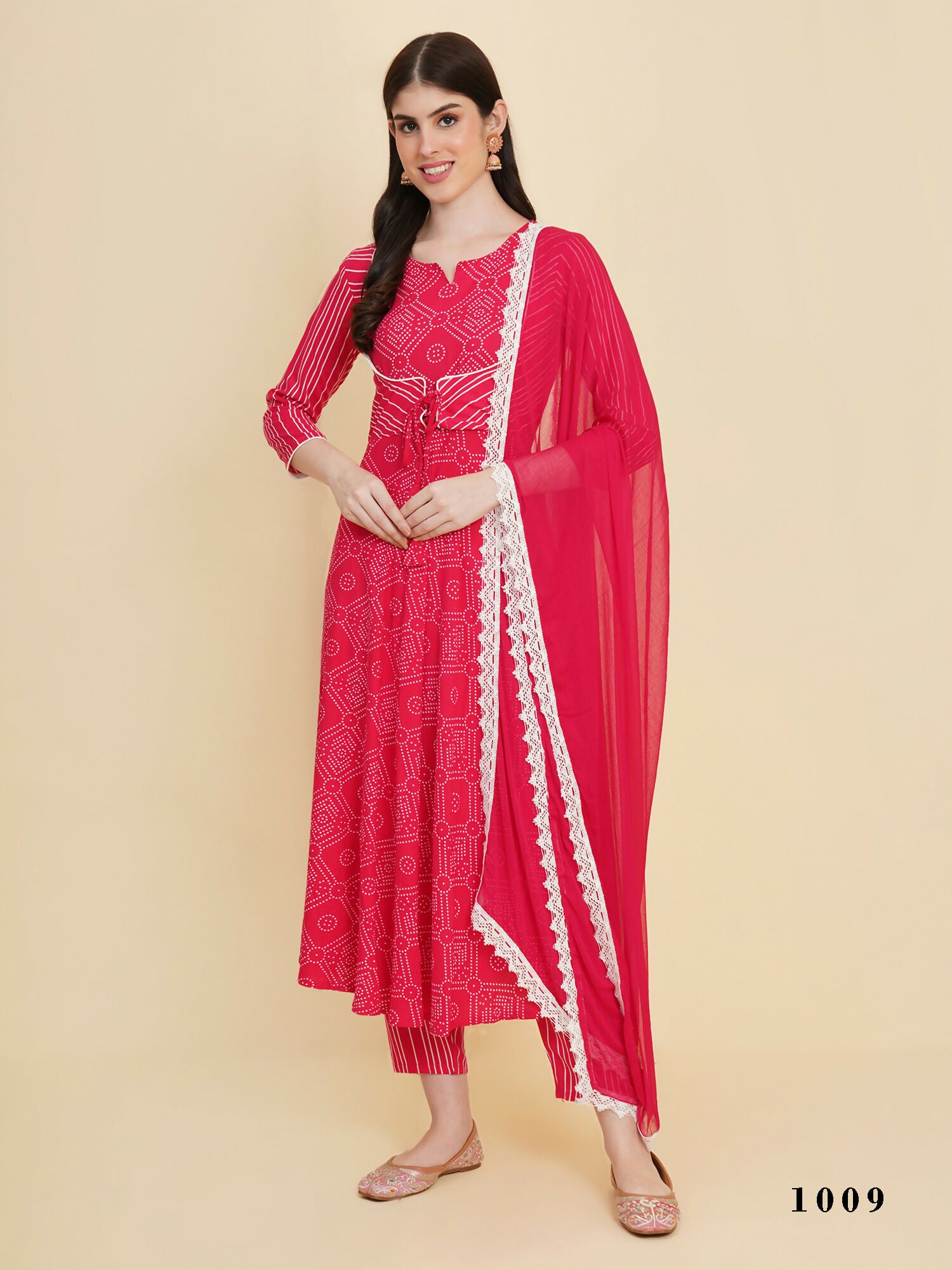 Designer Stylish Pink cotton Stitched Suit With Dupatta - Tanisha - Distacart