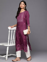 Thumbnail for Ahalyaa Women's Traditional wear Kurta - Purple - Distacart