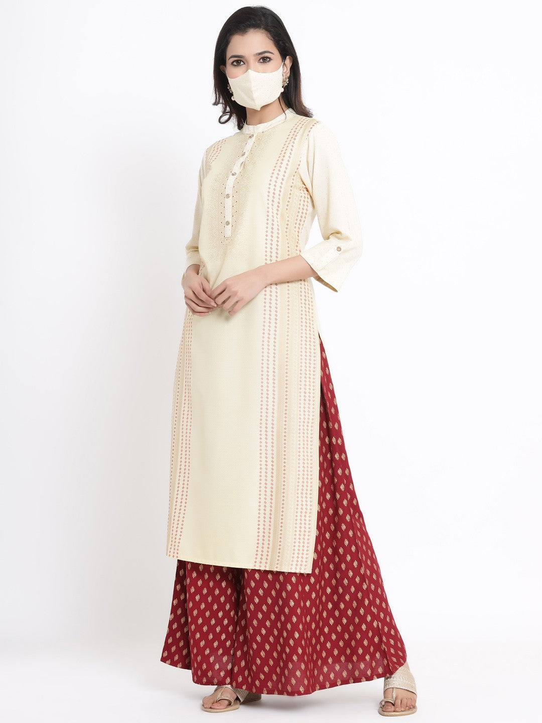 Juniper Ivory Viscose Rayon Kurta - Distacart