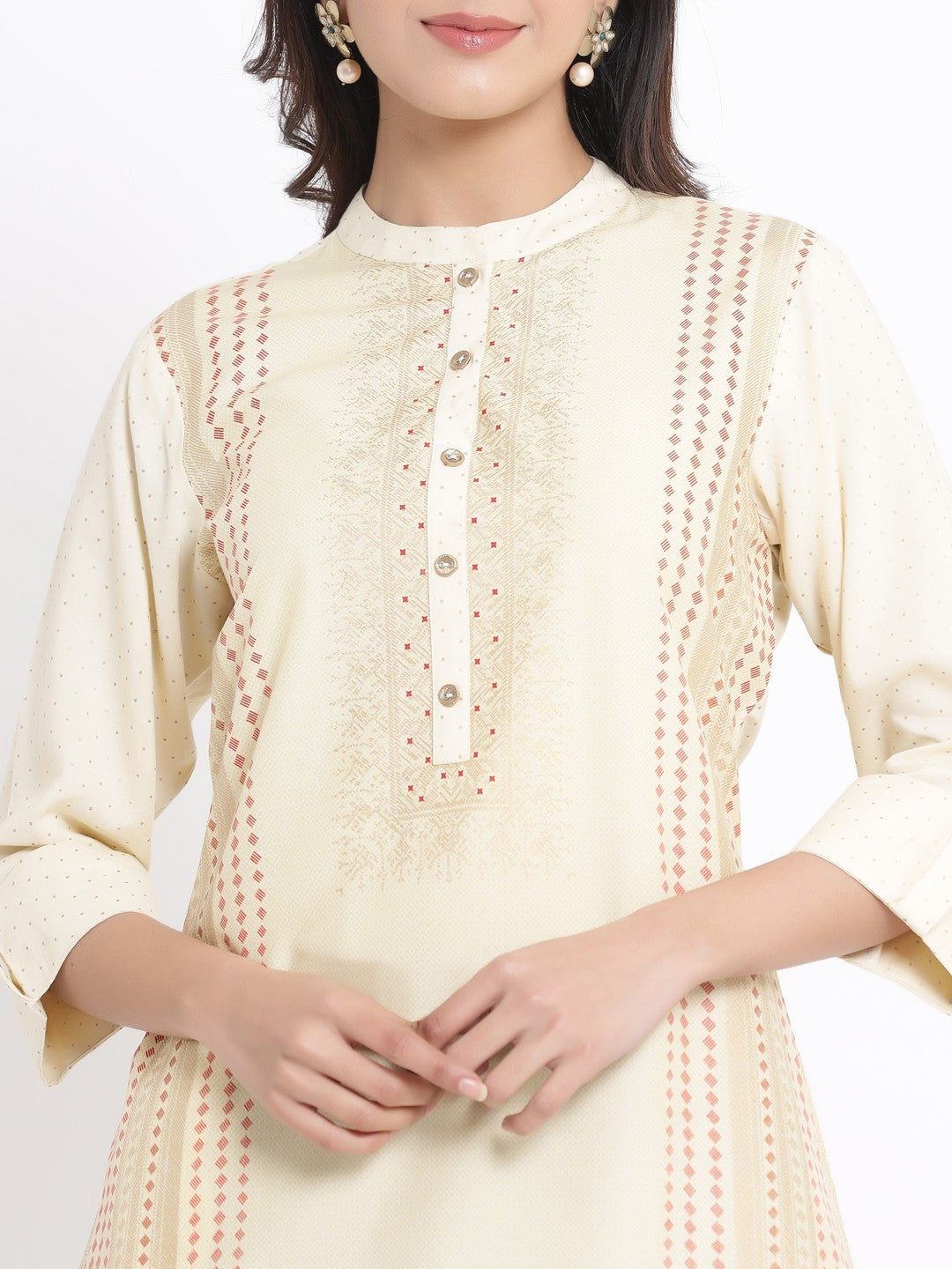Juniper Ivory Viscose Rayon Kurta - Distacart