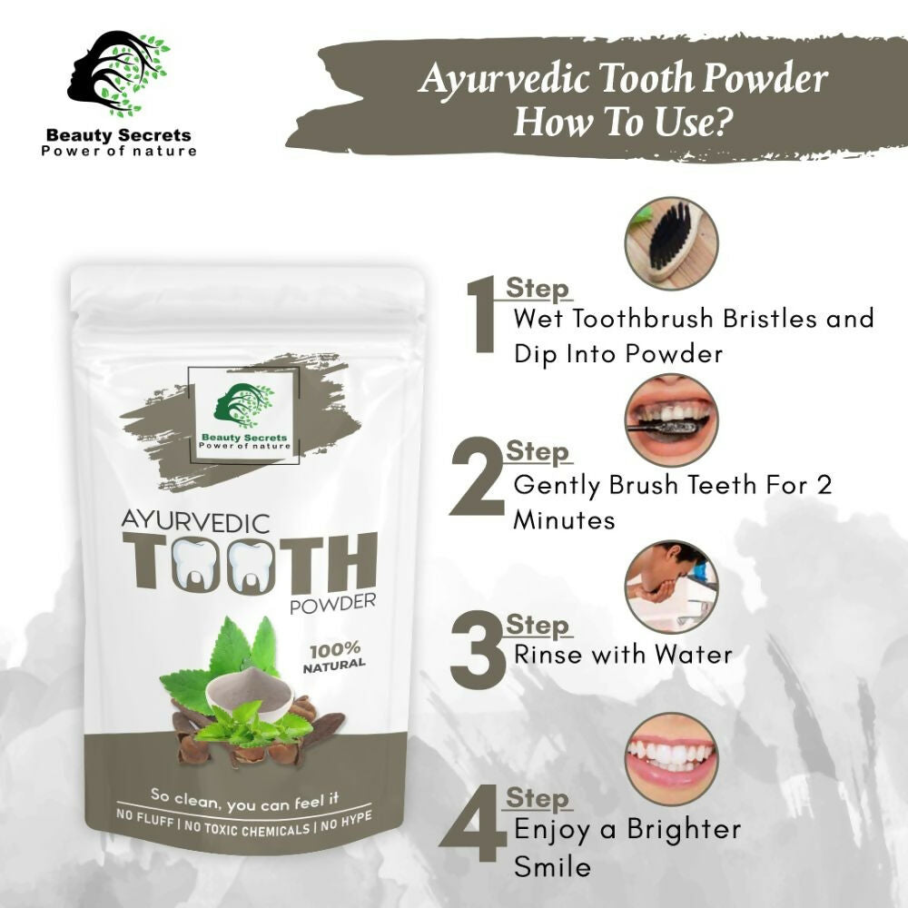 Beauty Secrets Ayurvedic Tooth Powder - Distacart