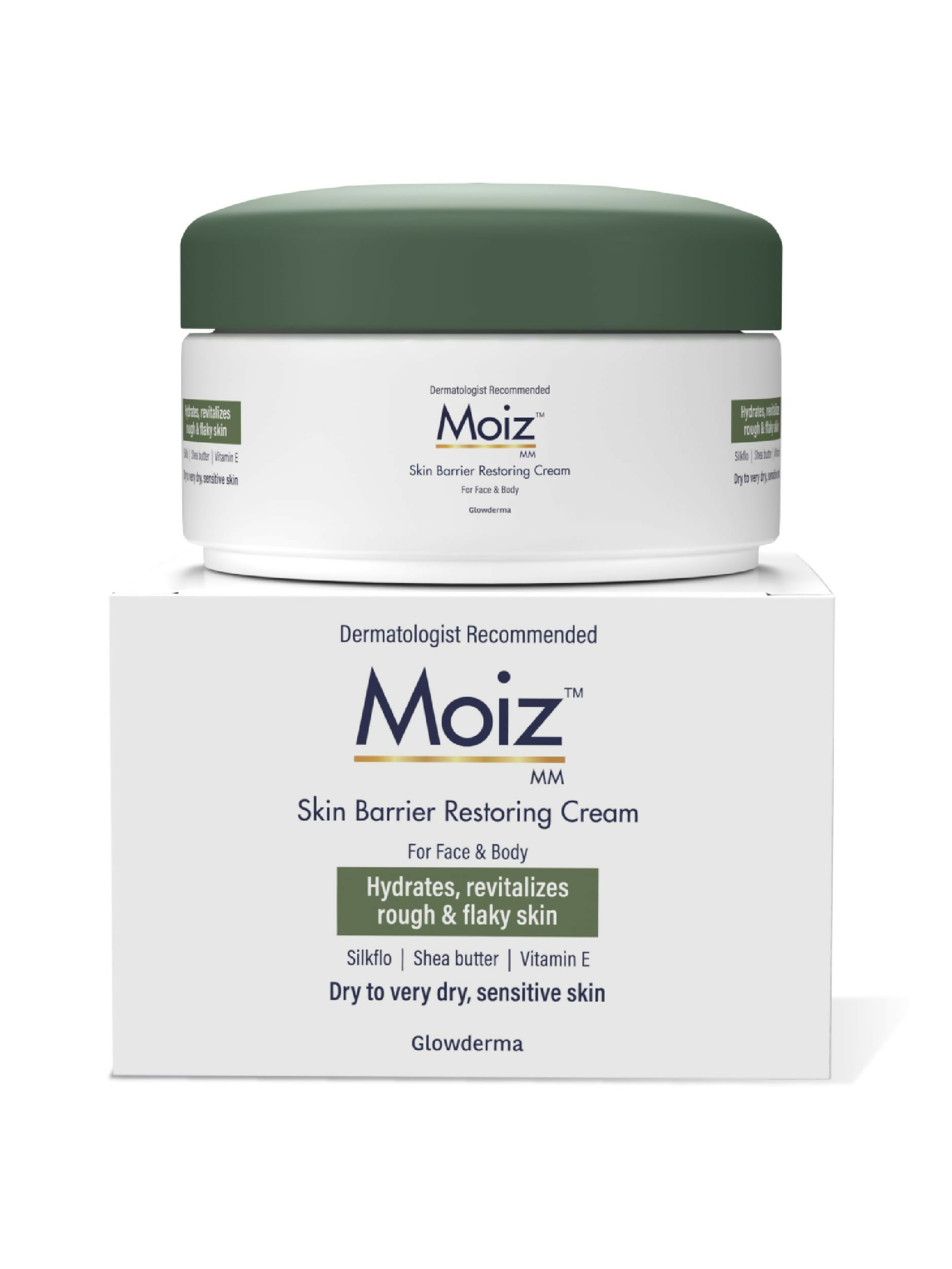 Moiz MM Skin Barrier Restoring Cream For Very Dry & Sensitive Skin, Shea Butter & Vitamin E - Distacart