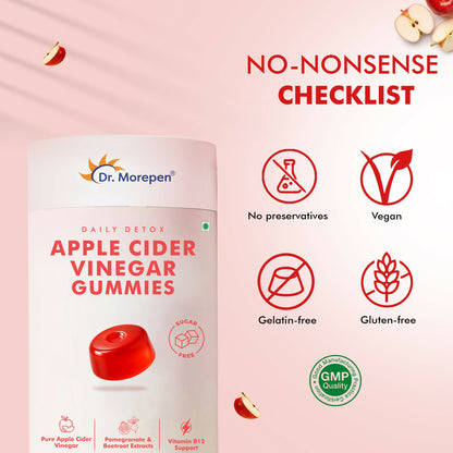 Dr. Morepen Apple Cider Vinegar Gummies - Apple Flavor - Distacart