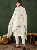 Thumbnail for Sangria Embroidered Kurta & Trouser With Dupatta