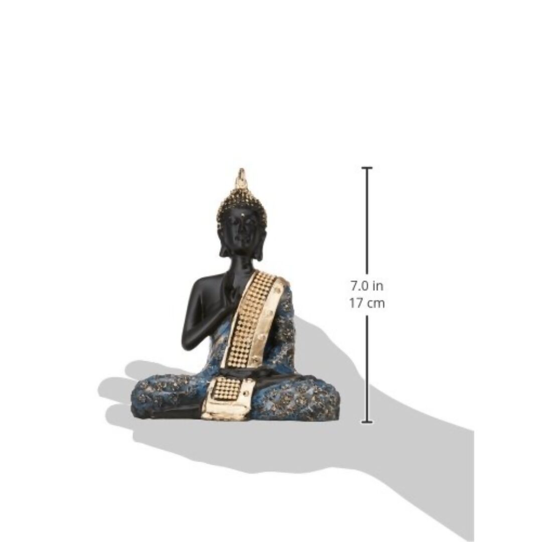 eCraftIndia Handcrafted Meditating Lord Buddha Polyresin Idol - Distacart