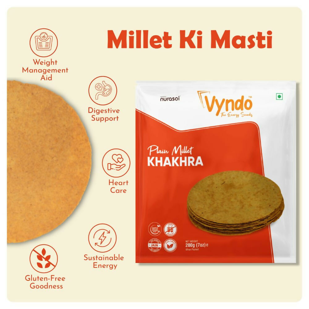 Vyndo Plain Millet Khakhra - Distacart