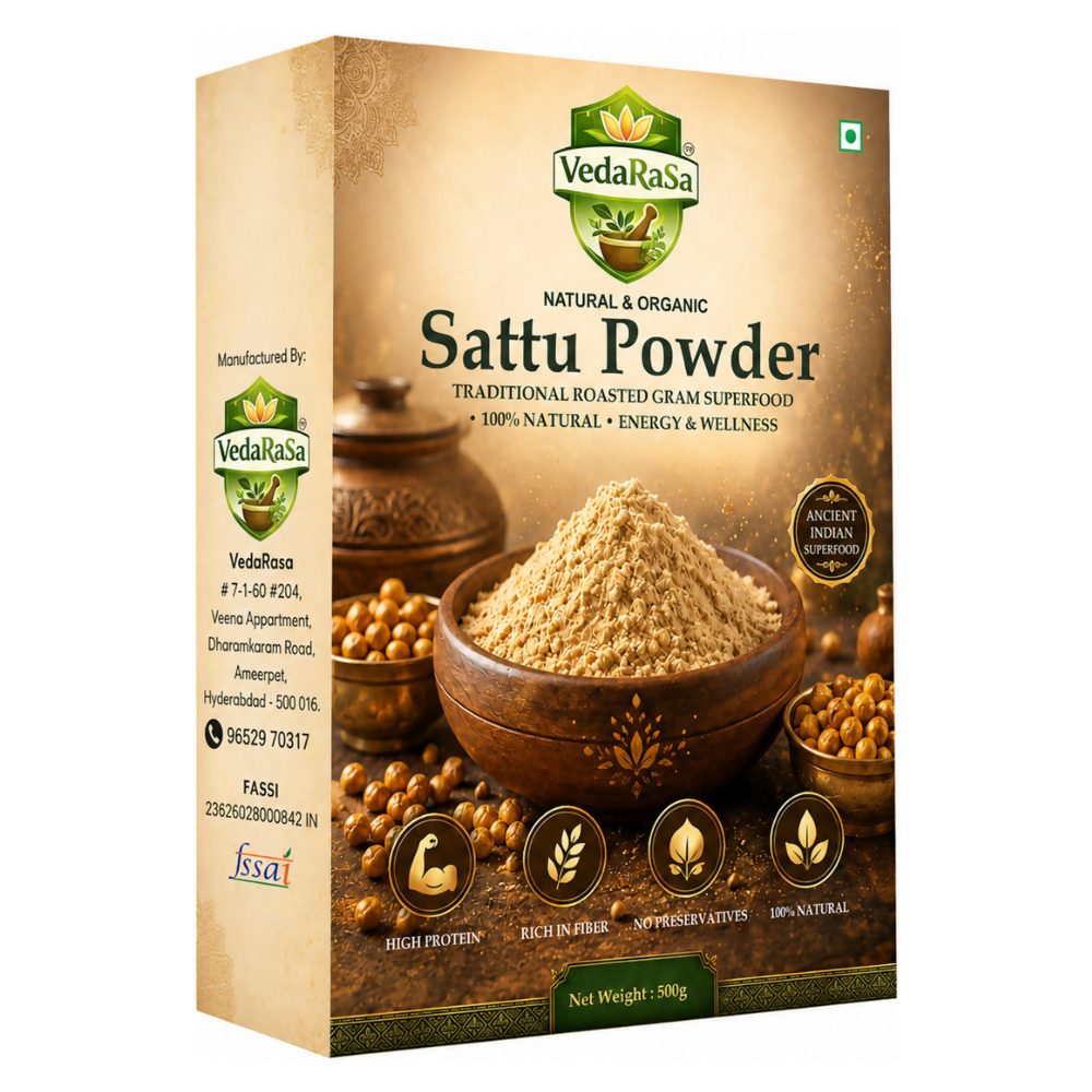 VedaRasa Premium Sattu Powder – Organic Roasted Chana Powder - Dista