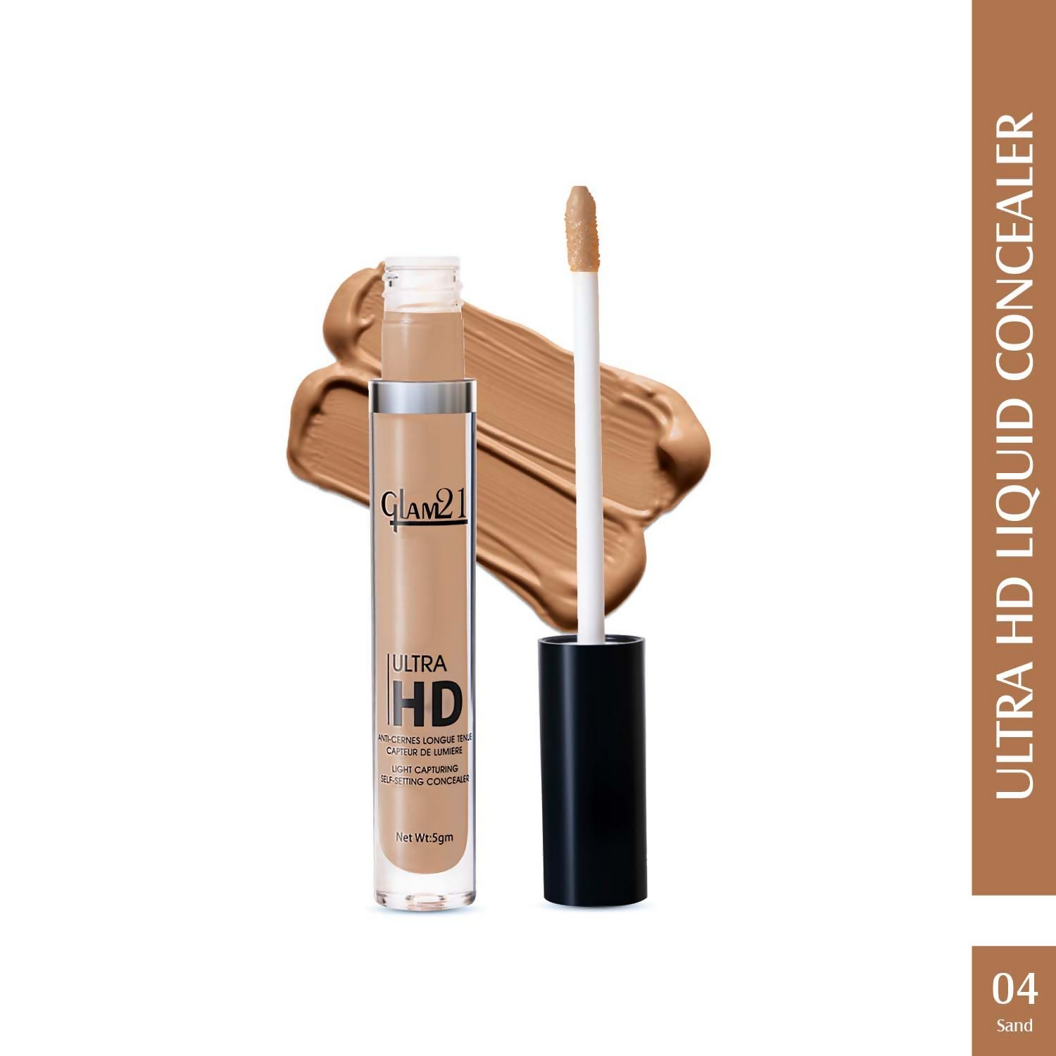 Glam21 Ultra HD Liquid Concealer for HD Finish - Sand - Distacart