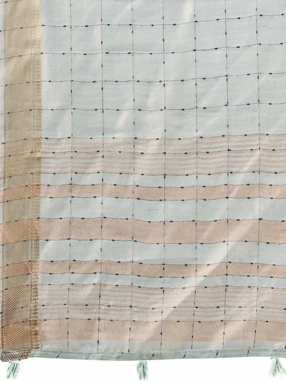 Shree Shyam Fashion Organza Sky Blue Saree - Distacart