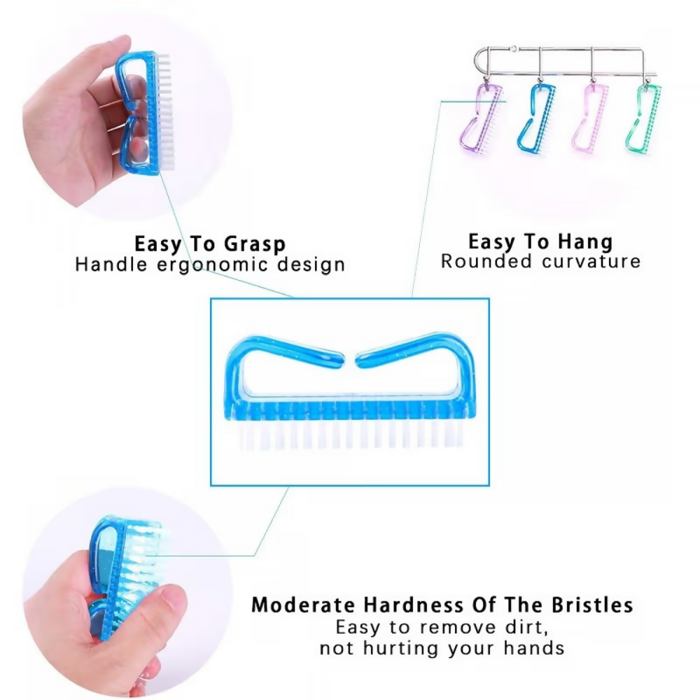 Bronson Professional Handle Grip Nail Brush Fingernail Pedicure Scrub Foot Brush - Dista