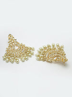 Thumbnail for NVR Women Gold-Plated Kundan Chandbali Earrings - Distacart