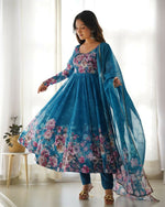 Thumbnail for Joban Fashion Rama Kurta Set Organza Sequin Embroidery Work - Distacart