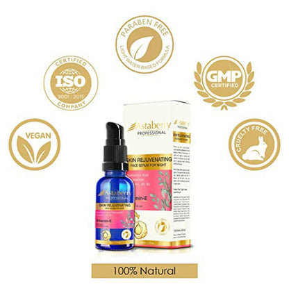 Astaberry Professional Skin Rejuvenating Face Serum with Vitamin E - Distacart