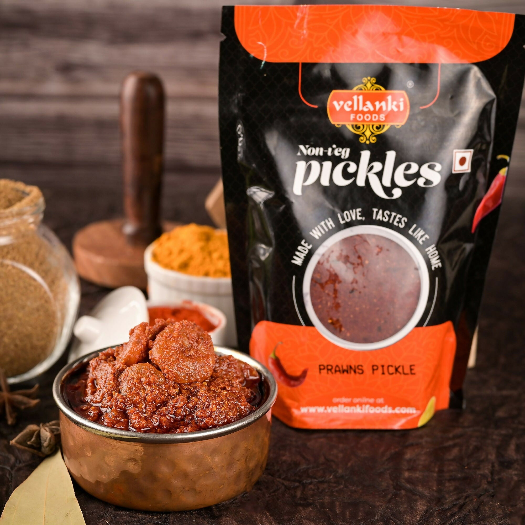 Vellanki Foods Prawns Pickle - Distacart
