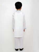 Thumbnail for Lil Drama Shor-Gul White Kurta Pyjama Set For Boys
