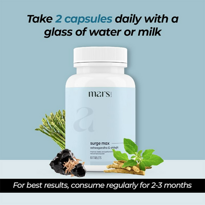 Mars By GHC Surge Max with Sj & Ashwagandha Capsules - Distacart