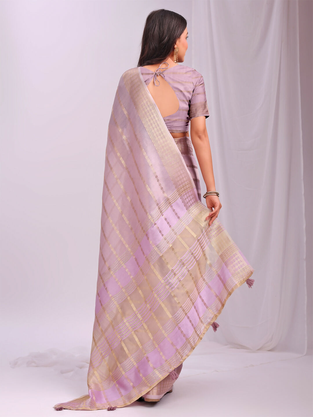 Astita Organza Light Pink Saree