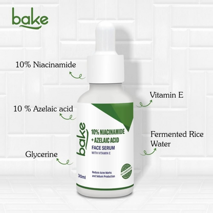 Bake 10% Niacinamide & Azelaic Acid Face Serum With Vitamin E - Distacart