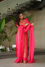 Thumbnail for Joban Fashion Gajri Kurta Set Silk Sequins , Zari, Coding & Thread Embroidered work - Distacart