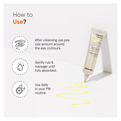 Minimalist Vitamin K + Retinal 1% Eye Cream - Distacart