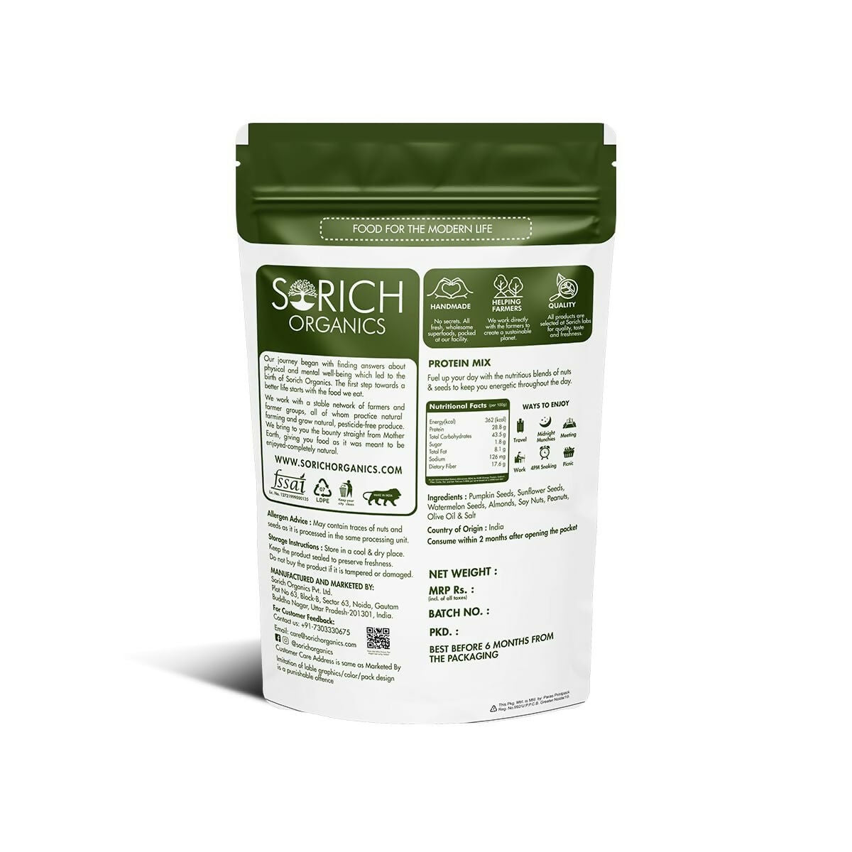 Sorich Organics Protein Mix Seeds and Nuts - Distacart
