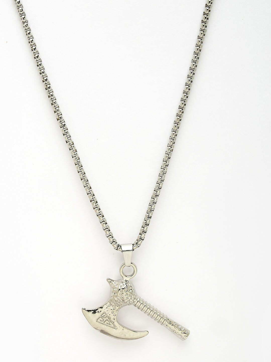 NVR Men's Silver-Plated Stainless Steel Pendant with Chain - Distacart