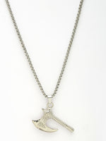 Thumbnail for NVR Men's Silver-Plated Stainless Steel Pendant with Chain - Distacart