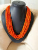 Inhanns Handmade Beaded Multilayer Necklace, 20 Layers - Orange - Distacart