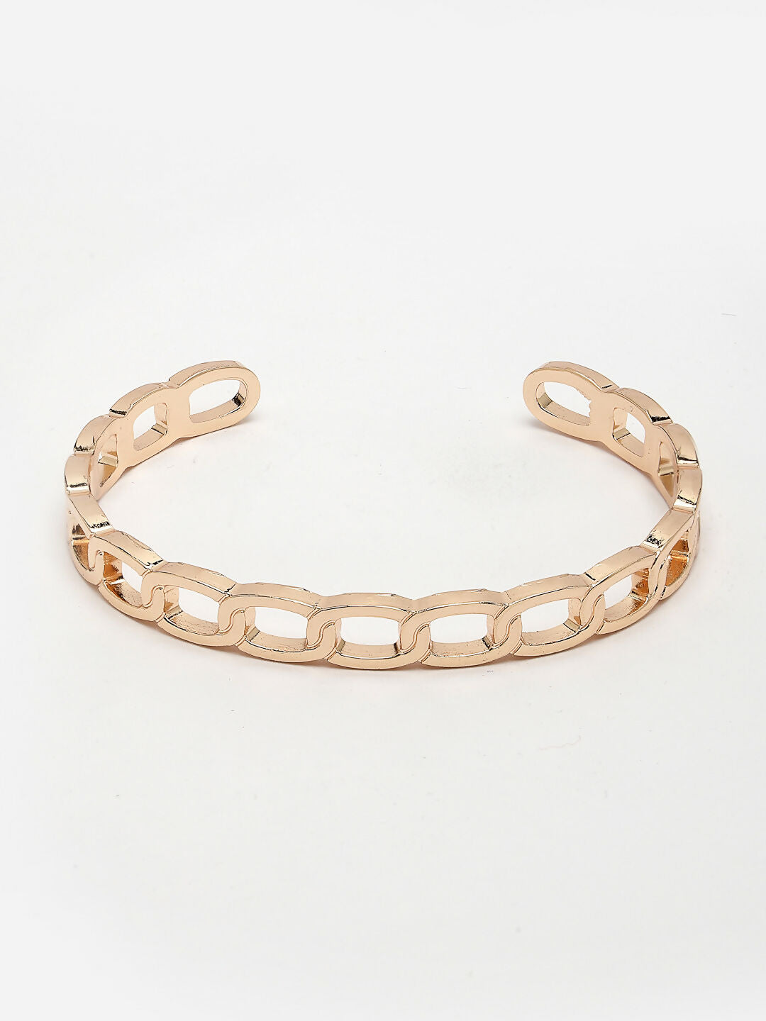 NVR Men's Rose Gold Metal Cuff Bracelet - Distacart