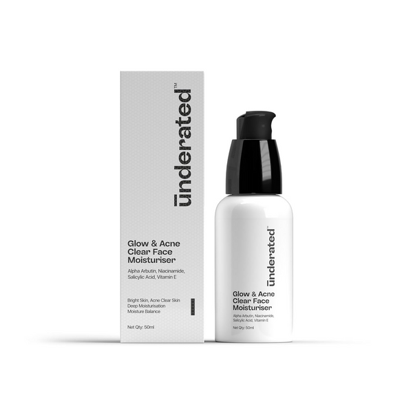 Underated Glow And Acne Clear Face Moisturiser Cream - Distacart