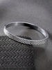 NVR Men's Silver-Plated Stainless Steel Kada Bracelet - Distacart