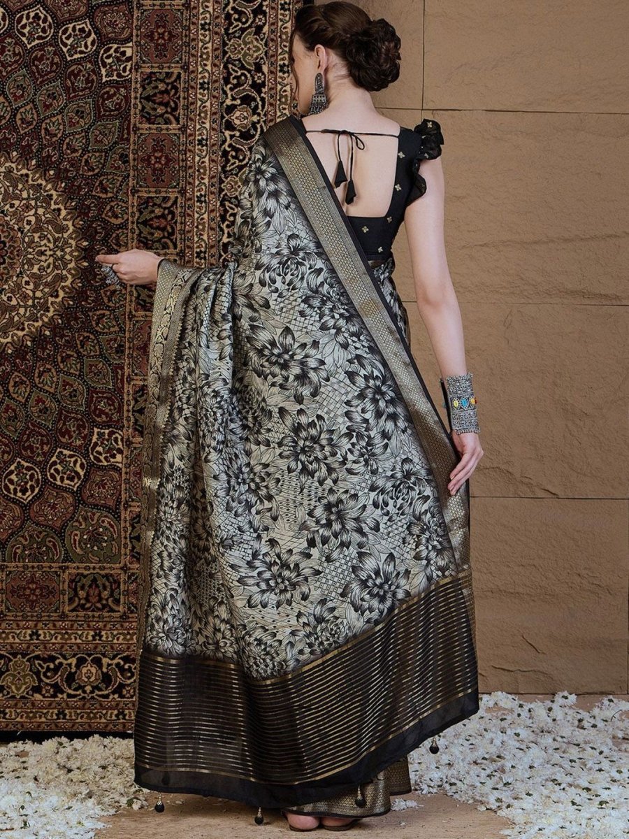 Anouk Ethnic Motifs Zari Silk Blend Sungudi Saree
