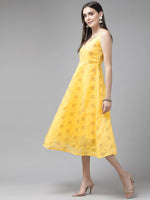 Thumbnail for Ahalyaa Women's Traditional wear Dress - Yellow - Distacart