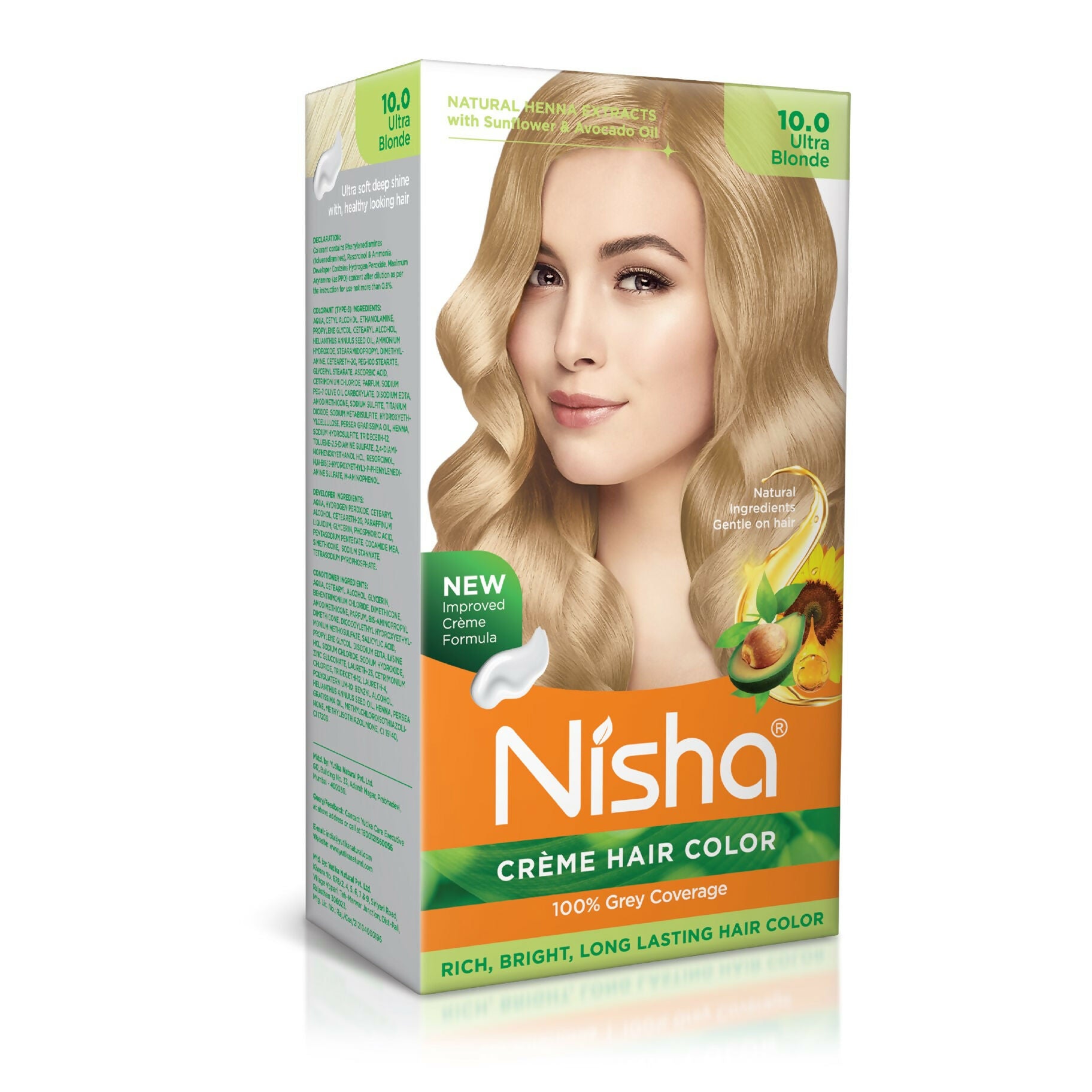 Nisha Creme Hair Color for Women - Ultra Blonde - Distacart