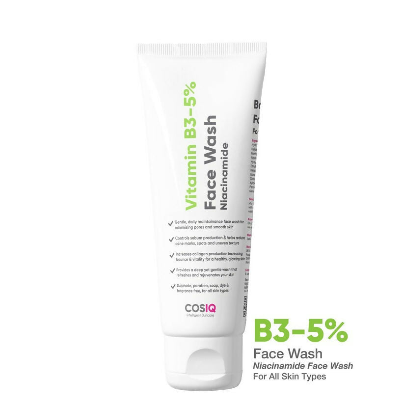 Cos-IQ Vitamin B3-5% Niacinamide Face Wash for Smooth and Even Skin - Distacart