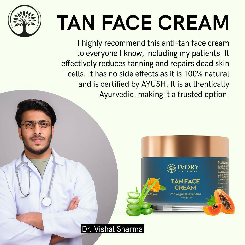 Ivory Natural Tan Face Cream For Sun Tan Protection - Distacart