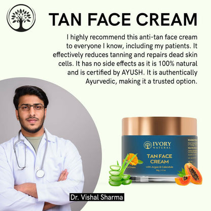 Ivory Natural Tan Face Cream For Sun Tan Protection - Distacart