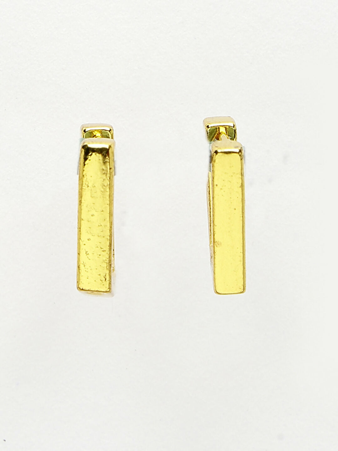 NVR Men's Gold-Plated Geometric Shape Stainless Steel Hoop Earrings - Distacart