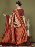 Thumbnail for Astita Lichi Silk Cream Saree