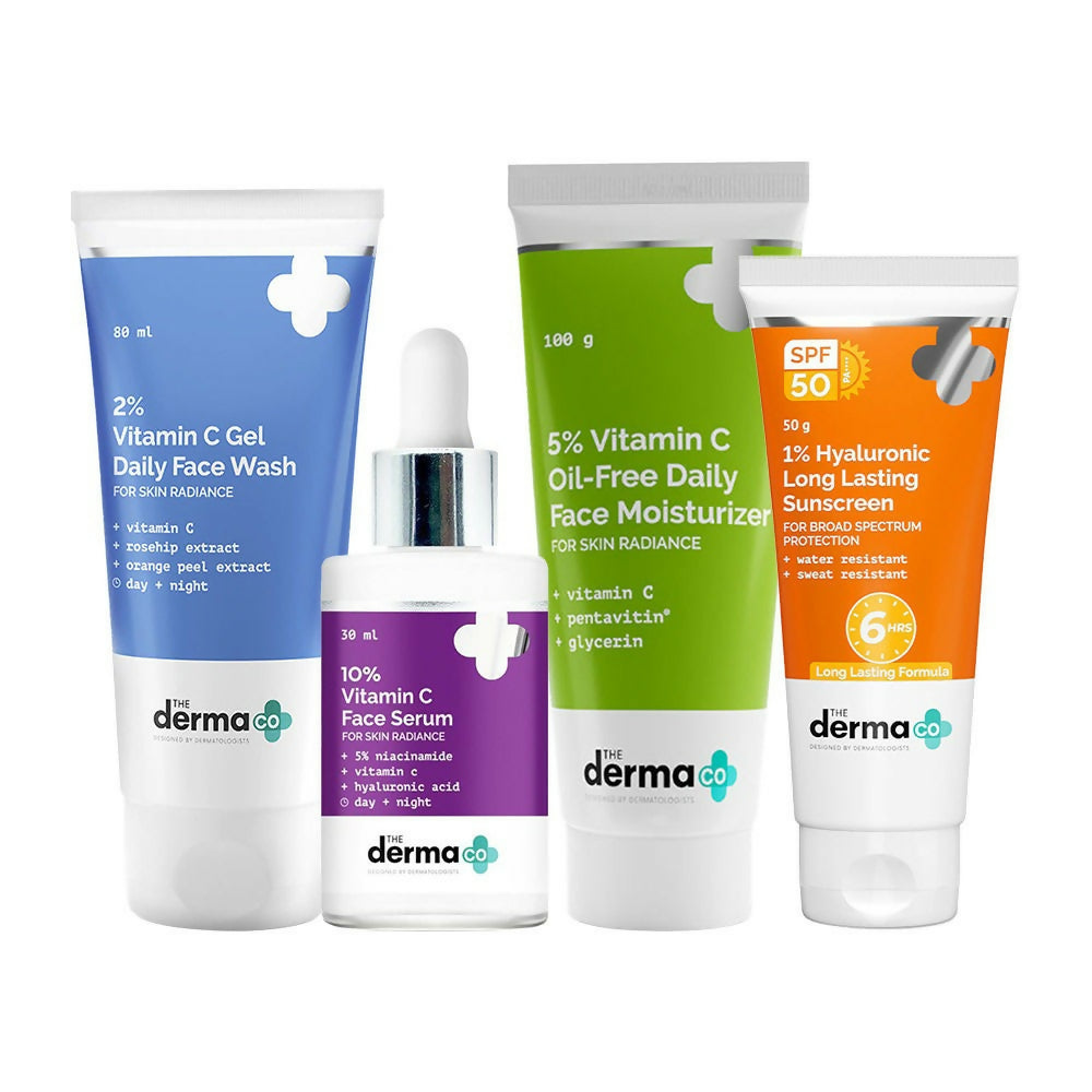 The Derma Co I-Beauty Glow CSMS (Cleanser, Serum, Moisturizer, Sunscreen) Combo - Distacart