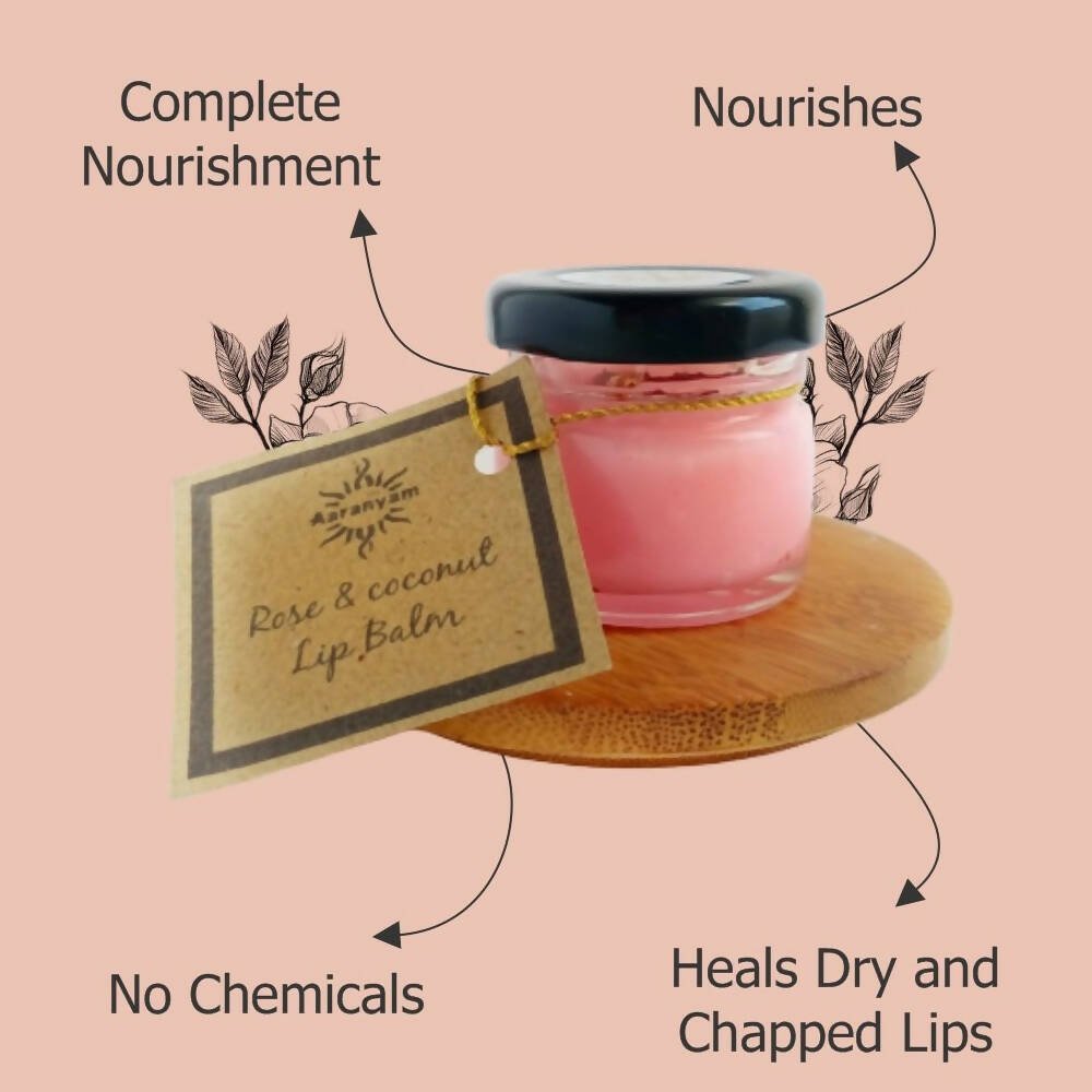 Aaranyam Rose & Coconut Lip Balm - Distacart