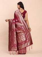 Thumbnail for Astita Banarasi Silk Magenta Saree