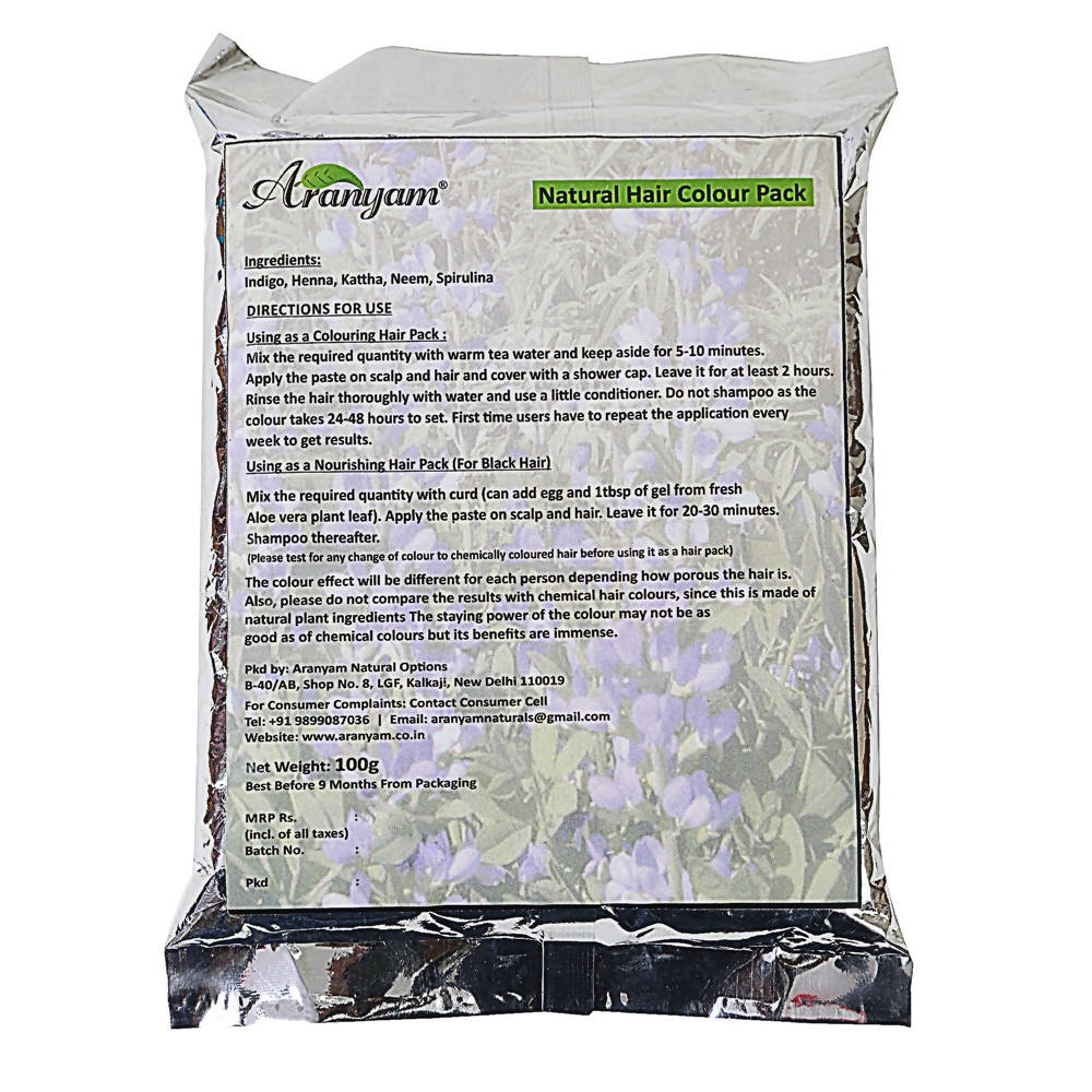 Aranyam Natural Colour and Nourish Hair Pack - Soft Black - Distacart