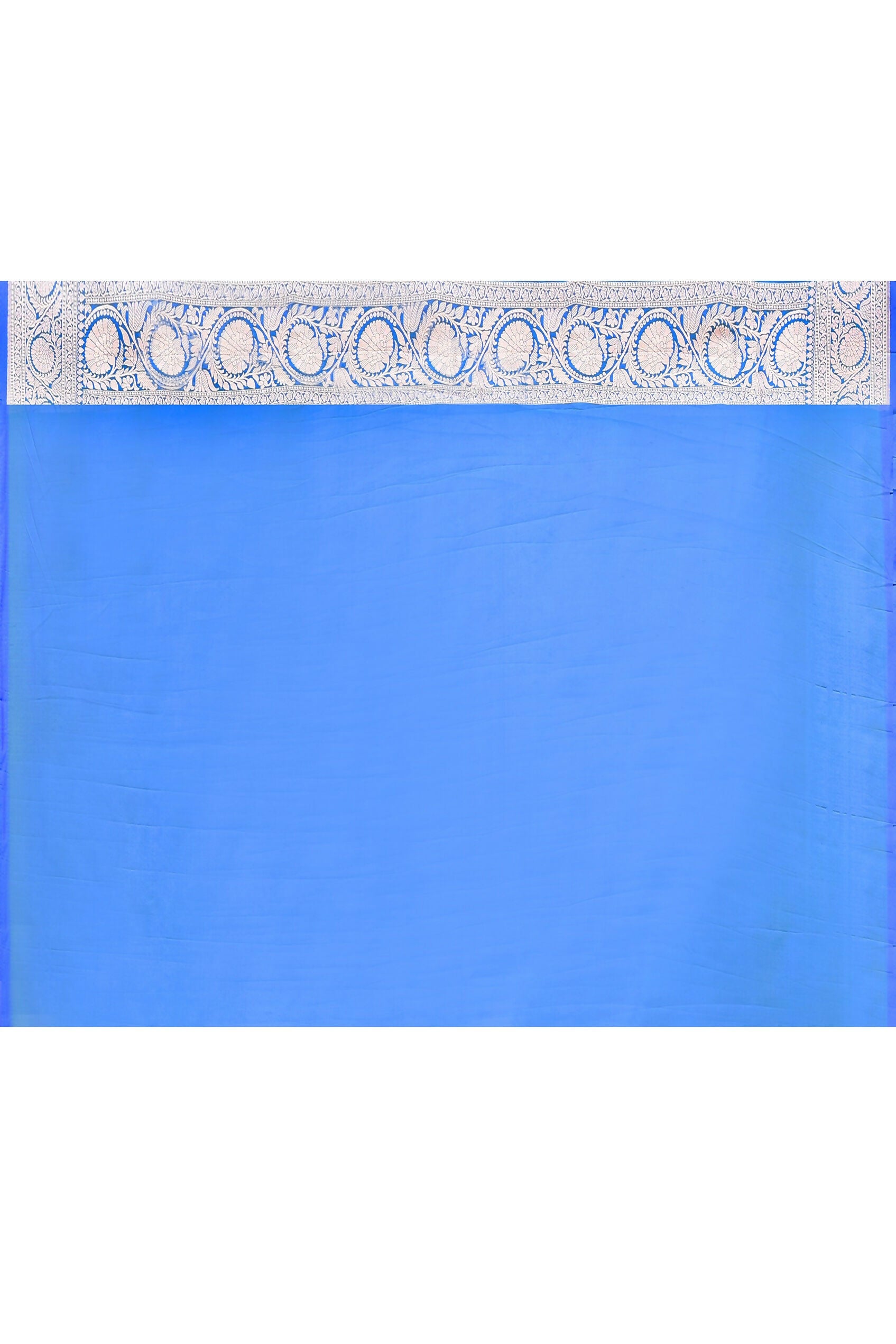 Joban Fashion Blue Banarasi Katan Pure Handloom Banarasi Silk Saree